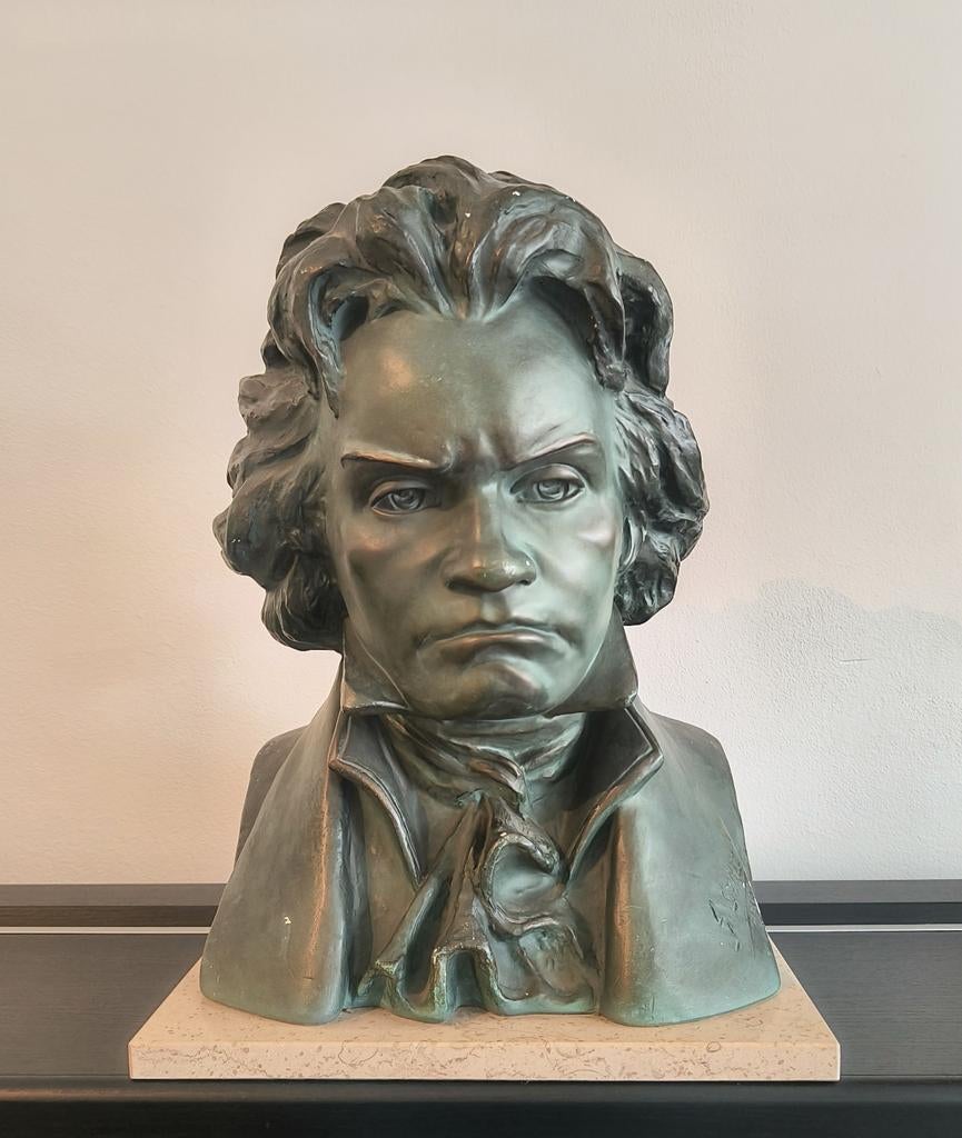 Beethoven-buste in kunstbrons – G. Setto, 1915, Enlèvement