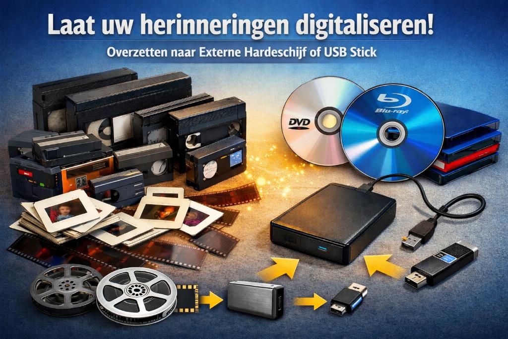 Digitaliseren van al uw media!  NIEUW, NIEUW!, Ophalen of Verzenden