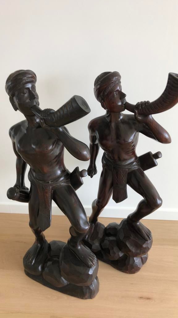 Antieke beelden Jager, Antiek en Kunst, Kunst | Beelden en Houtsnijwerken, Ophalen