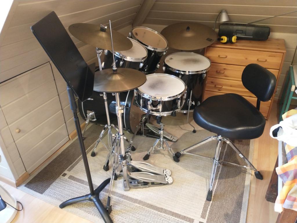 Volledige setup Tama Imperialstar, Speedcobra hardware, ..., Muziek en Instrumenten, Ophalen, Zo goed als nieuw, Tama