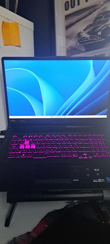 ASUS TUF GAMING F17, Zwart, azerty, Computers en Software, Windows Laptops, Gebruikt, 17 inch of meer, SSD, Onbekend, 16 GB, Azerty