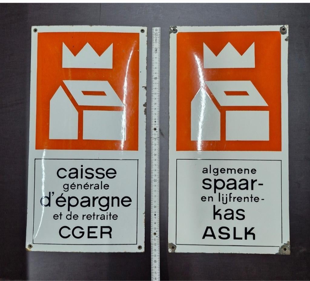 Joli ensemble de plaques en émaille CGER NDL-FRA, Collections, Enlèvement ou Envoi, Comme neuf, Panneau publicitaire