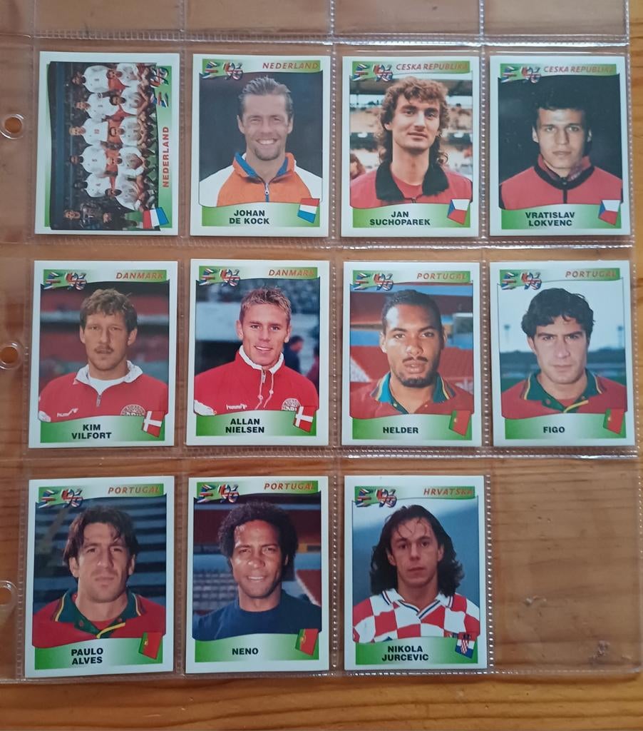 Panini Euro 96 lot 11 stickers (zwarte achterkant), Enlèvement ou Envoi
