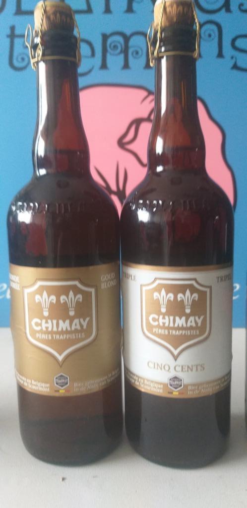 Chimay Cinq Cents , 75 cl en Chimay Blonde doré 75cl, Verzamelen, Biermerken, Ophalen, Nieuw