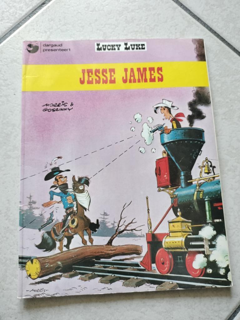 Strip Lucky Luke - Jesse James, Gelezen, Verzenden, Eén stripboek, Morris & Goscinny