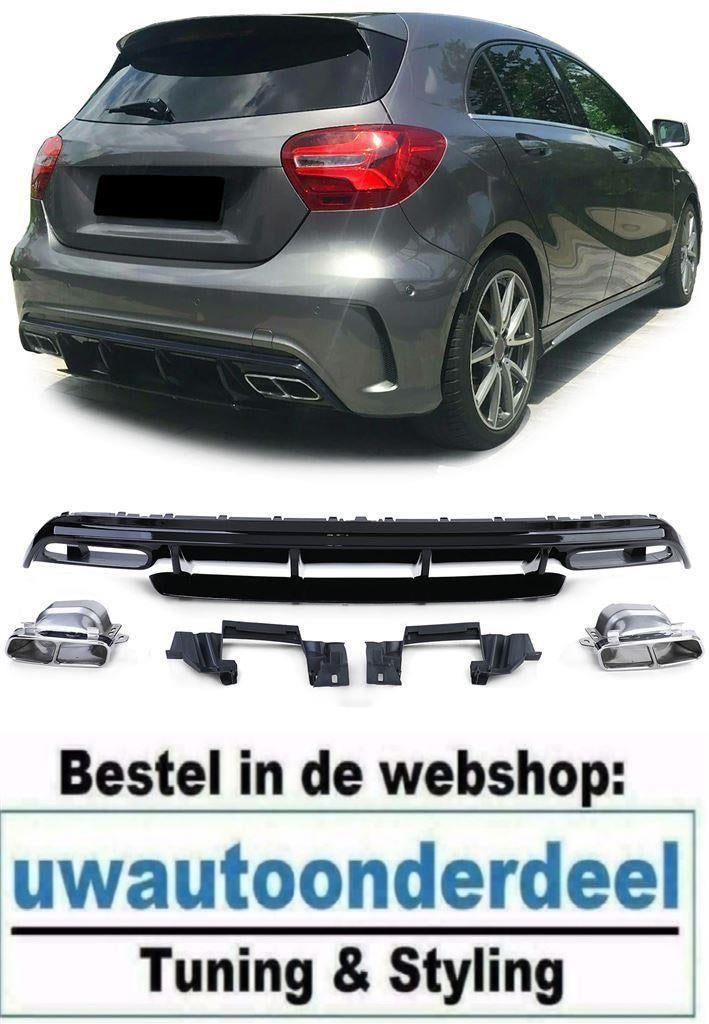 A45 AMG Look Chrome Uitlaat Set Geschikt Voor A Klasse W176, Verzenden