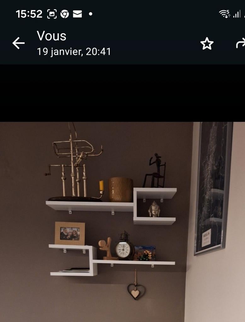 2 etagères, Enlèvement