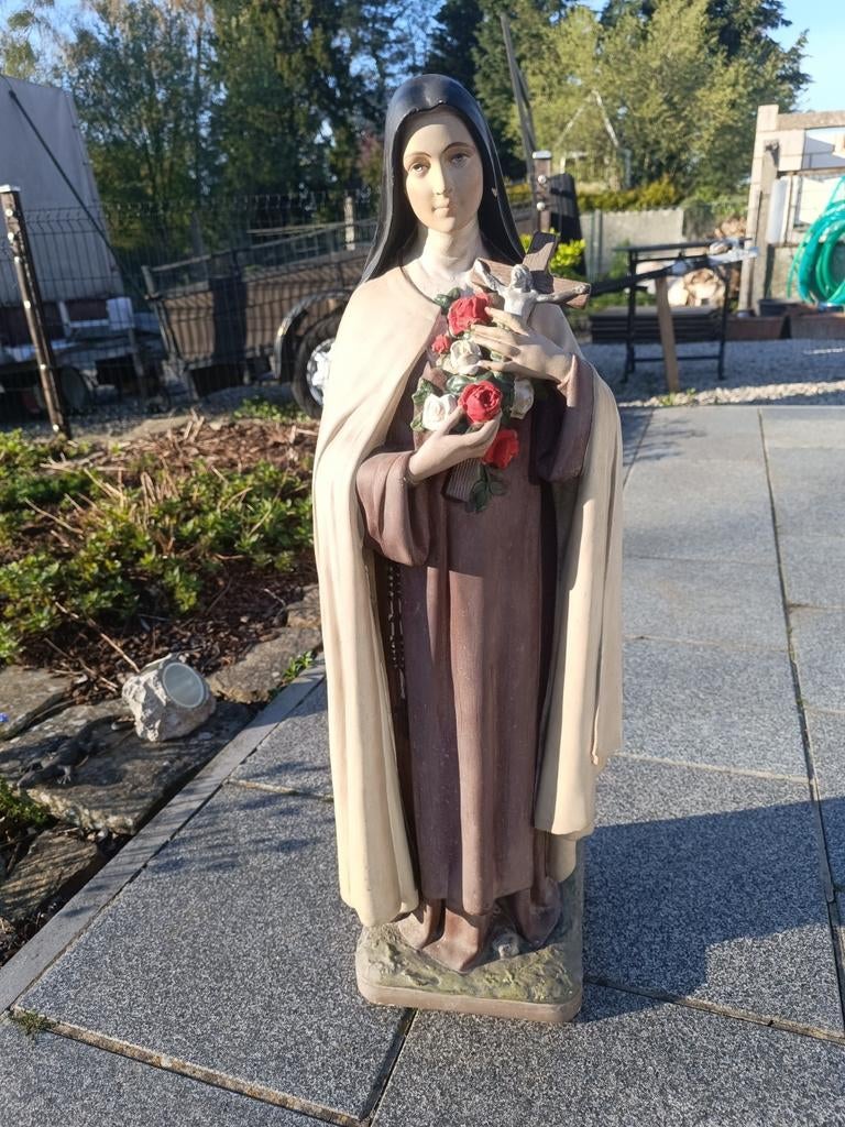 Très grande statue de sainte Thérèse ancienne en plâtre, Antiquités & Art, Enlèvement