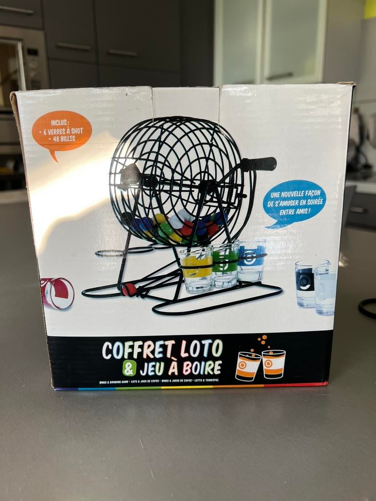Jeu à boire loto avec shots – coffret complet avec verres, Enlèvement, Comme neuf