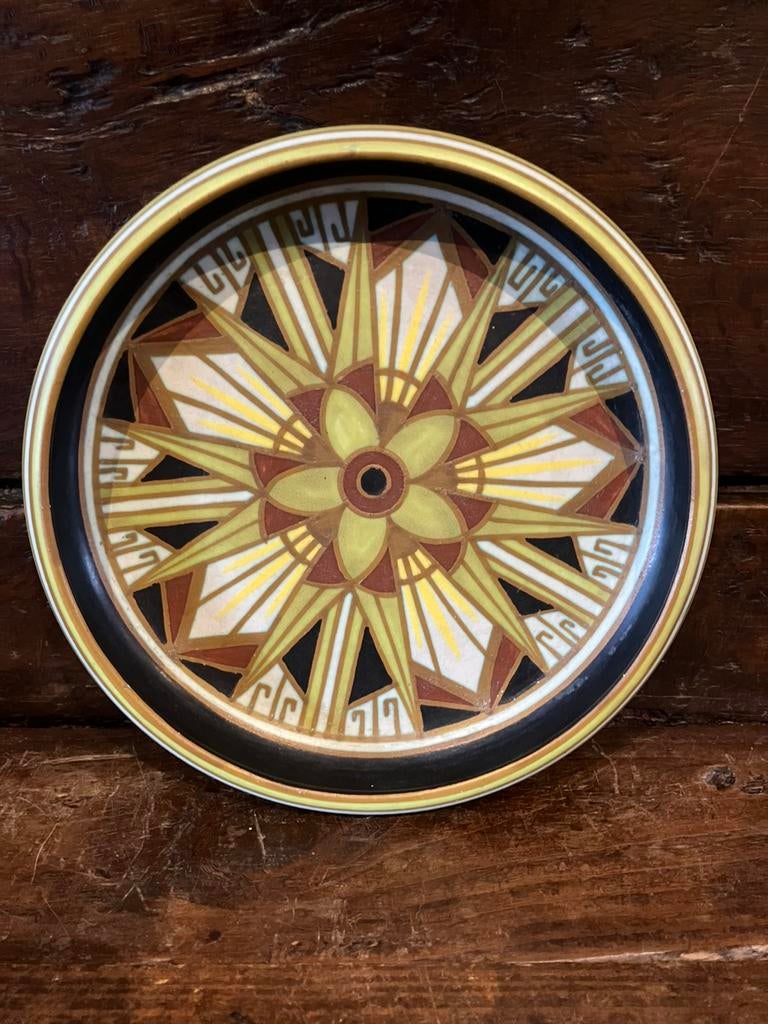 Plat art deco Boch Keramis Charles Catteau, Ophalen of Verzenden