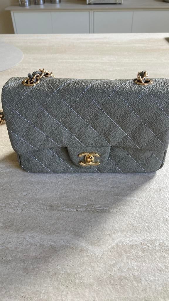 Sac à main en cuir, Enlèvement, Comme neuf, Gris, Sac de soirée