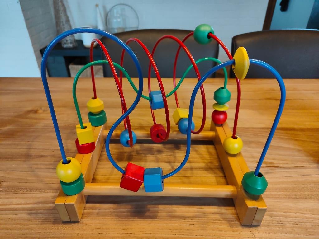 Houten motoriek spiraal voor peuter, Ophalen of Verzenden, Zo goed als nieuw, Duw- of Trekspeelgoed