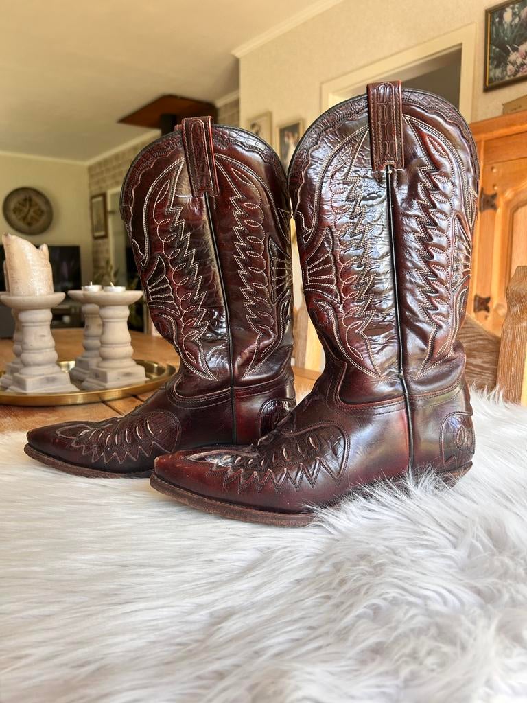 Bottes Santiags en cuir véritable, Vêtements | Femmes, Chaussures, Enlèvement, Comme neuf, Bottes hautes