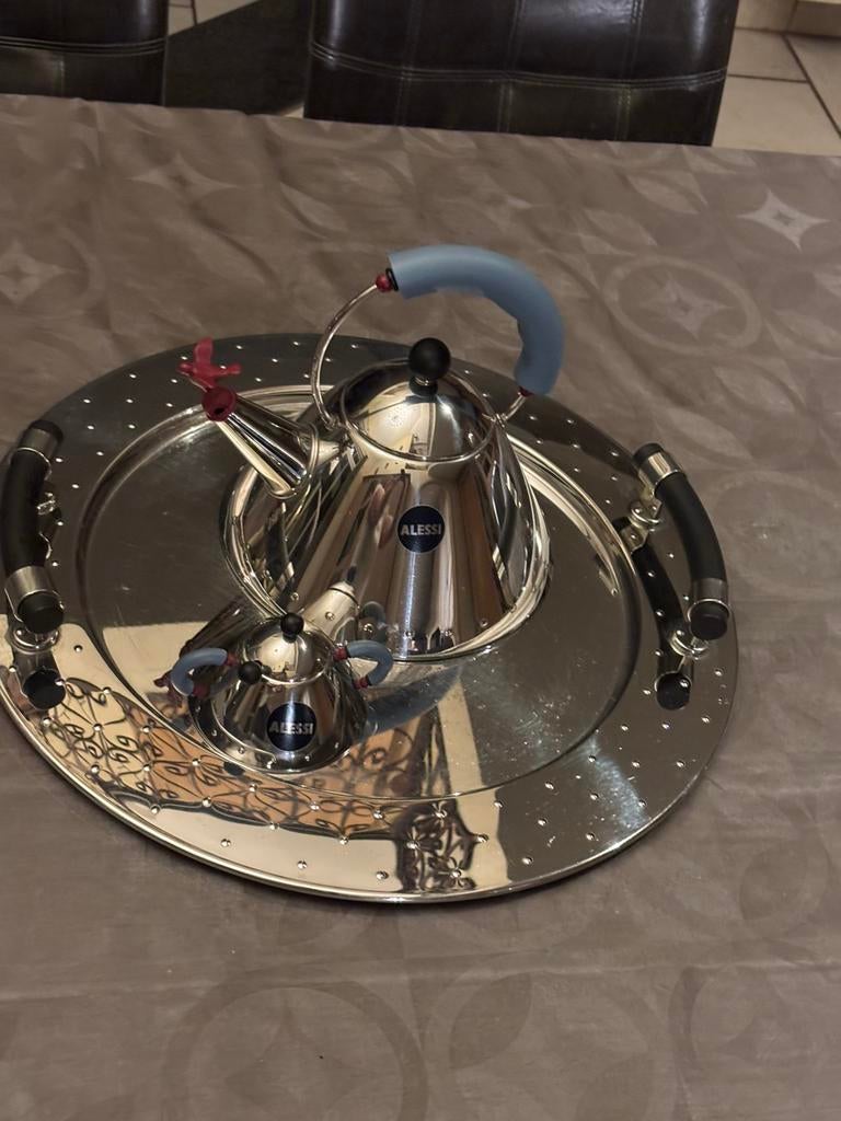Alessi thee set - Alessi 9093 kettle, Enlèvement ou Envoi, Comme neuf
