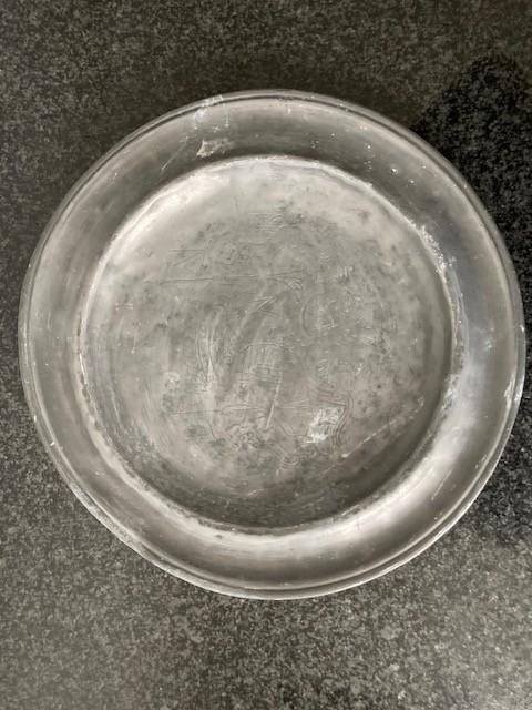 Antiek tinnen bord, Antiek en Kunst, Verzenden