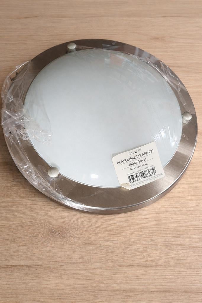 Plafonnier Klara NEUF "Easylight" Métal Sylver, Maison & Meubles, Lampes | Plafonniers, Neuf, Métal, Enlèvement ou Envoi