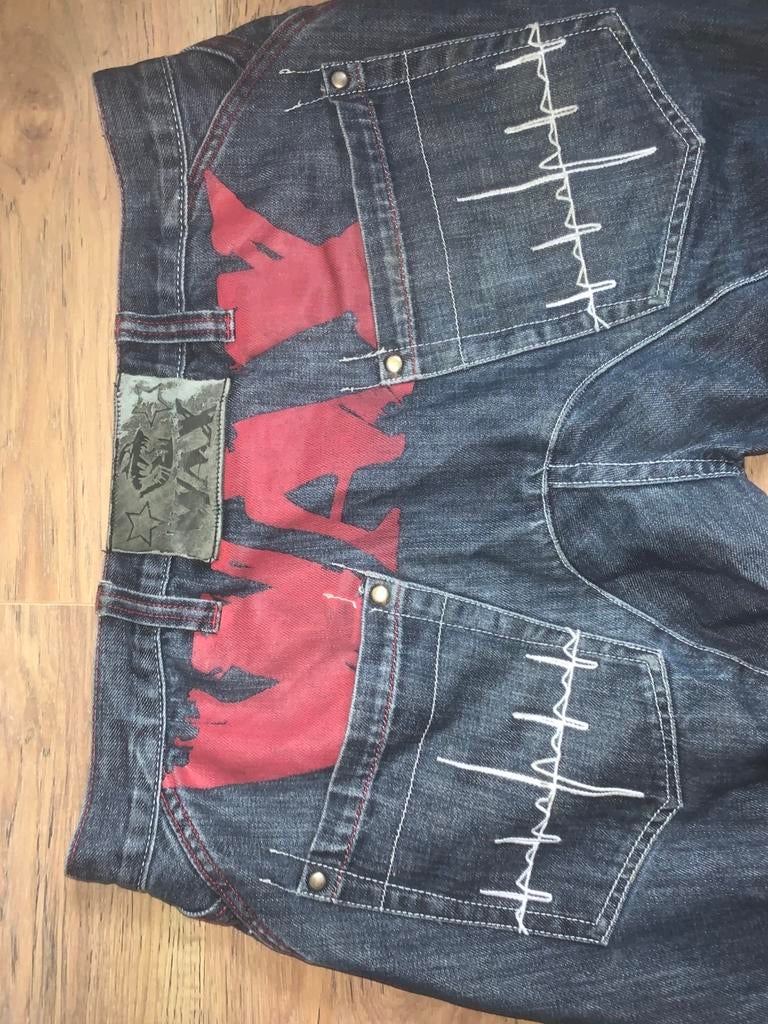 Vintage WAX Jeans - Y2K Streetwear - Maat 32 - Baggy Fit, Kleding | Heren, Ophalen of Verzenden, Zo goed als nieuw