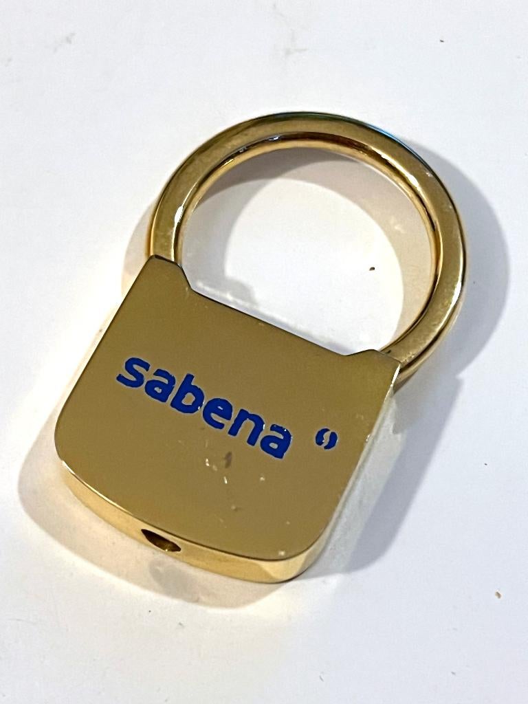 Porte-clés ou verrou à tirettes de valise Sabena (1990's), Collections, Souvenirs Sabena, Enlèvement ou Envoi, Utilisé