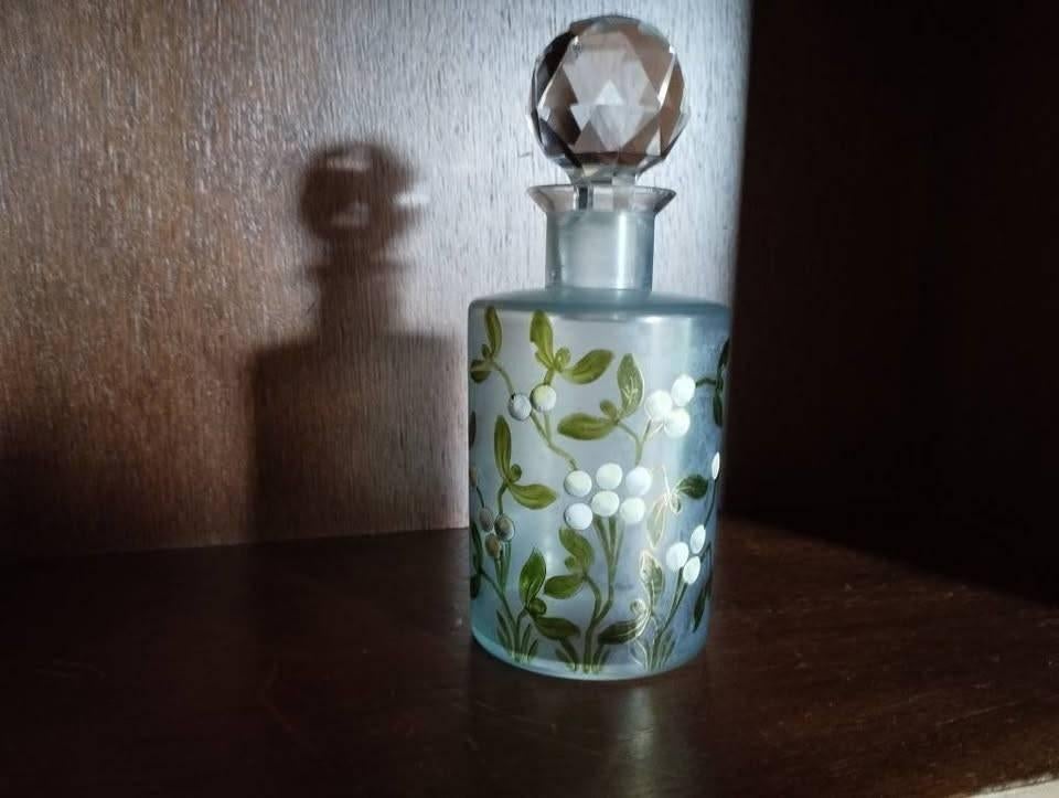 Bloemdecor met matte kristallen fles, Ophalen