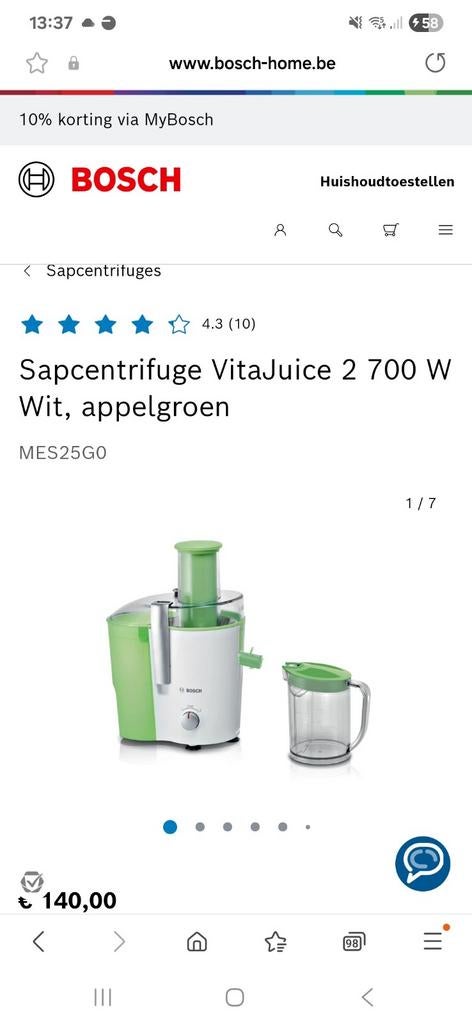 Domo sapcentrifuge en groentencentrifuge, Ophalen, Sapcentrifuge