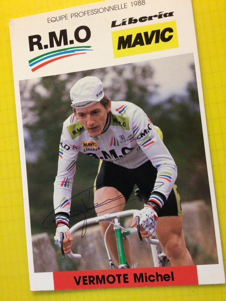 wielerkaart 1987 team rmo michel vermote  signe, Verzenden, Zo goed als nieuw