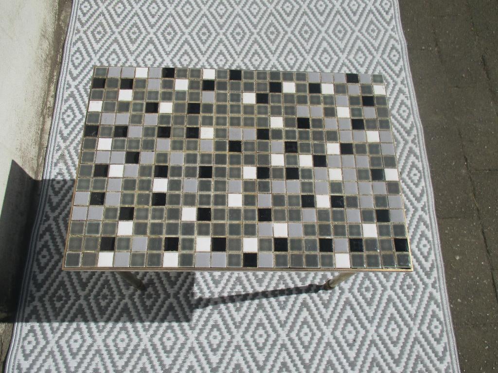 petite table  ceramique et laiton, Antiquités & Art, Enlèvement