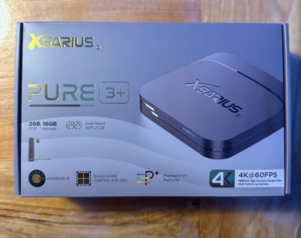 *** Boîtier TV Xsarius Pure 3+ 4K UHD Android 11 IPTV ***, Enlèvement, Neuf, HDMI, Moins de 500 GB