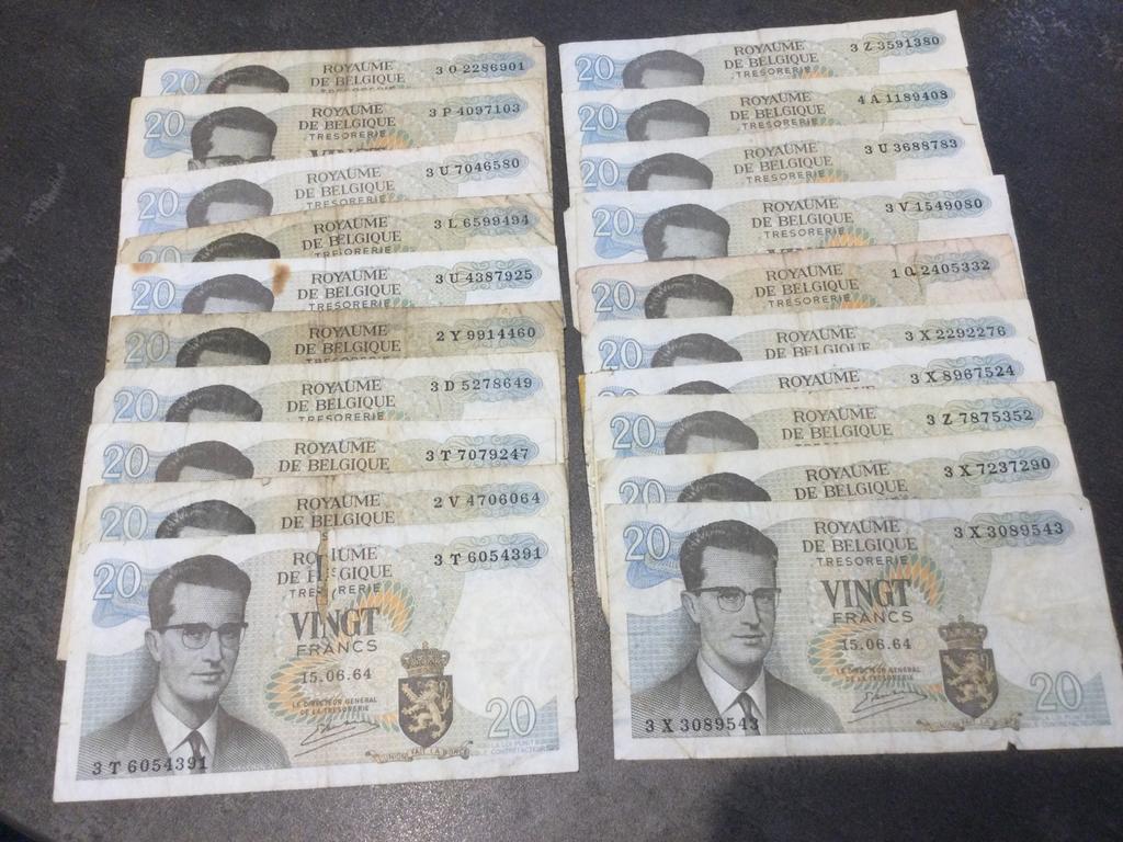 België 20 x 20 Frank 1964, Postzegels en Munten, Ophalen of Verzenden