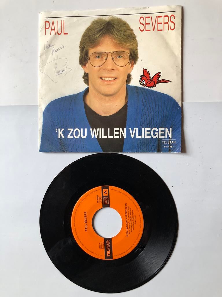 Paul Severs: 'k zou willen vliegen ( gehandtekend; telstar), Verzenden, Zo goed als nieuw