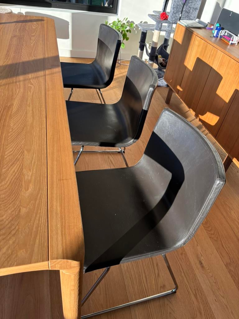 Fauteuils en cuir véritable IKEA BERNHARD marron foncé 40€, Maison & Meubles, Chaises, Enlèvement, Utilisé, Cuir, Leer