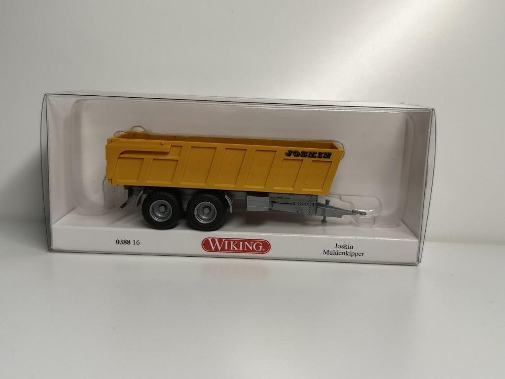 Grande Remorque Agricole JOSKIN Jaune 1/87 HO WIKING Neuve+B, Hobby en Vrije tijd, Modelauto's | 1:87, Nieuw, Hijskraan, Tractor of Landbouw