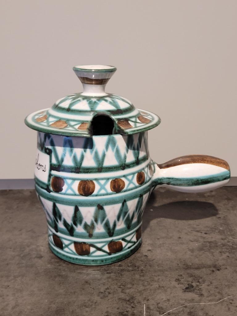 pot à cornichons céramique robert picault vallauris, Antiquités & Art, Antiquités | Céramique & Poterie, Enlèvement ou Envoi