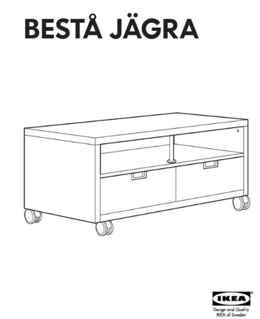TV meubel BESTA JAGRA IKEA, Moins de 100 cm, Enlèvement, 50 à 75 cm, 100 à 150 cm