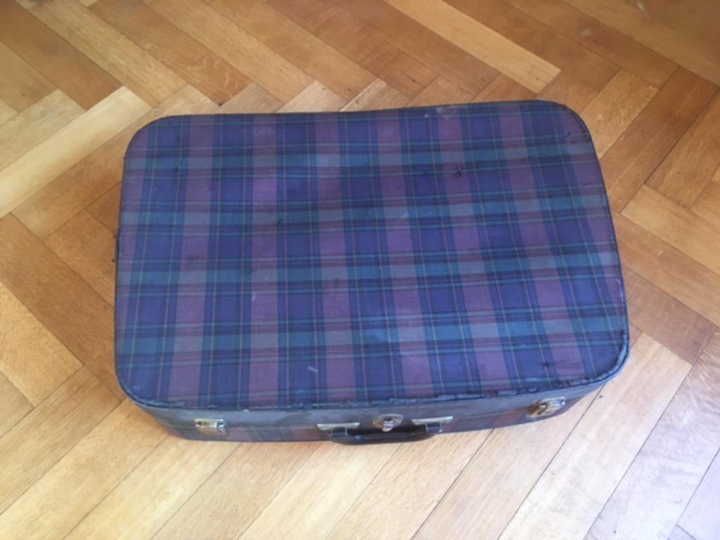 lot de 3 valises en tissus ecossais es années 1960, Bijoux, Sacs & Beauté, Valises, Enlèvement, Utilisé, 60 à 70 cm, 45 à 55 cm