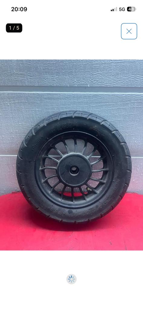 Roue arrière GY6 VX50/Riva/Toscana, etc. (VESPA LOOK), Vélos & Vélomoteurs, Pièces de cyclomoteur | Général, Envoi, Utilisé, Autres types