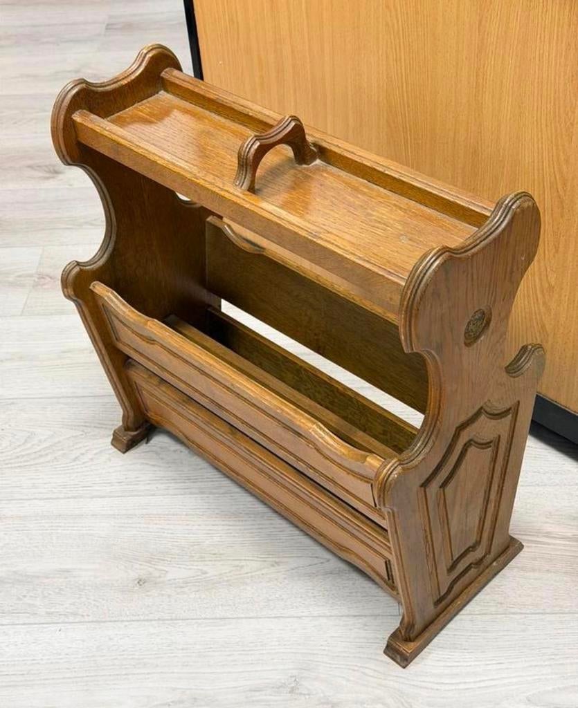Porte-revues en bois vintage porte-journaux porte-revues, Enlèvement ou Envoi, Comme neuf