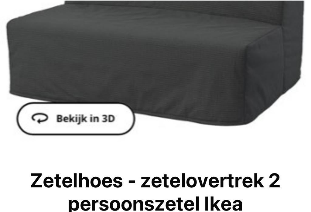 Ikea Lycksele zetelovertrek - 2 persoonszetel - donkergrijs, Enlèvement ou Envoi, Neuf