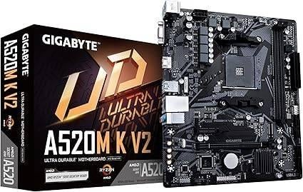 Carte mère Gigabyte AMD A520 Durable | LIVRAISON GRATUITE, Neuf, -, GIGABYTE, AMD