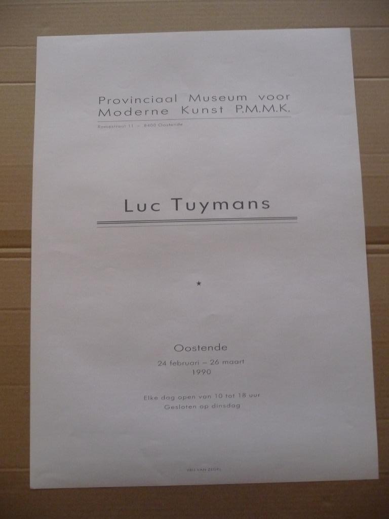 LUC TUYMANS, zeldzame affiche, PMMK OOSTENDE 1990, Antiek en Kunst, Kunst | Litho's en Zeefdrukken, Ophalen of Verzenden