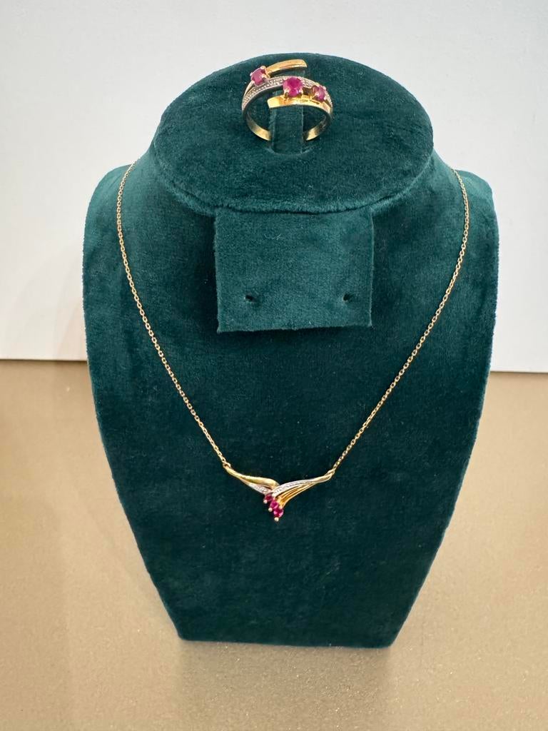 Chaîne avec bague en or 18 k (disponible), Ophalen, Zo goed als nieuw, Goud, Goud