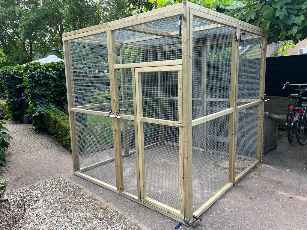 Geimpregneerd houten voliere, ook maatwerk!, Dieren en Toebehoren, Ophalen of Verzenden, Nieuw, Hout, Volière