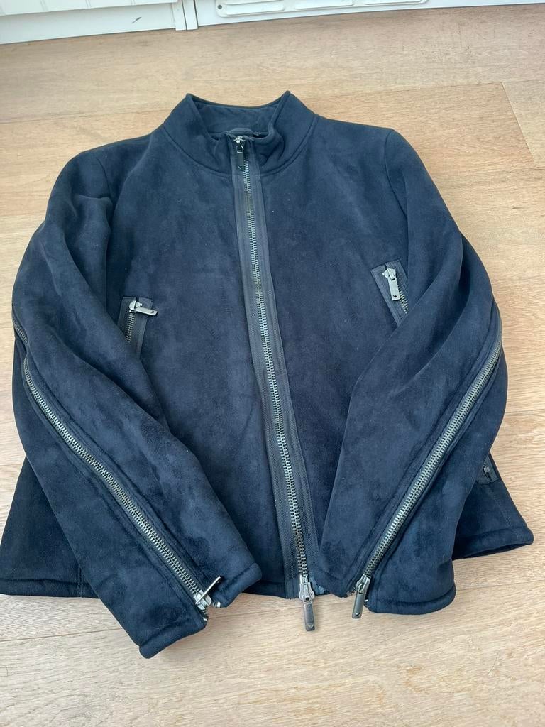 Emporio Armani winterjas omgekeerd schaap donkerblauw maat40, Kleding | Heren, Jassen | Winter, Ophalen, Zo goed als nieuw, Overige kleuren