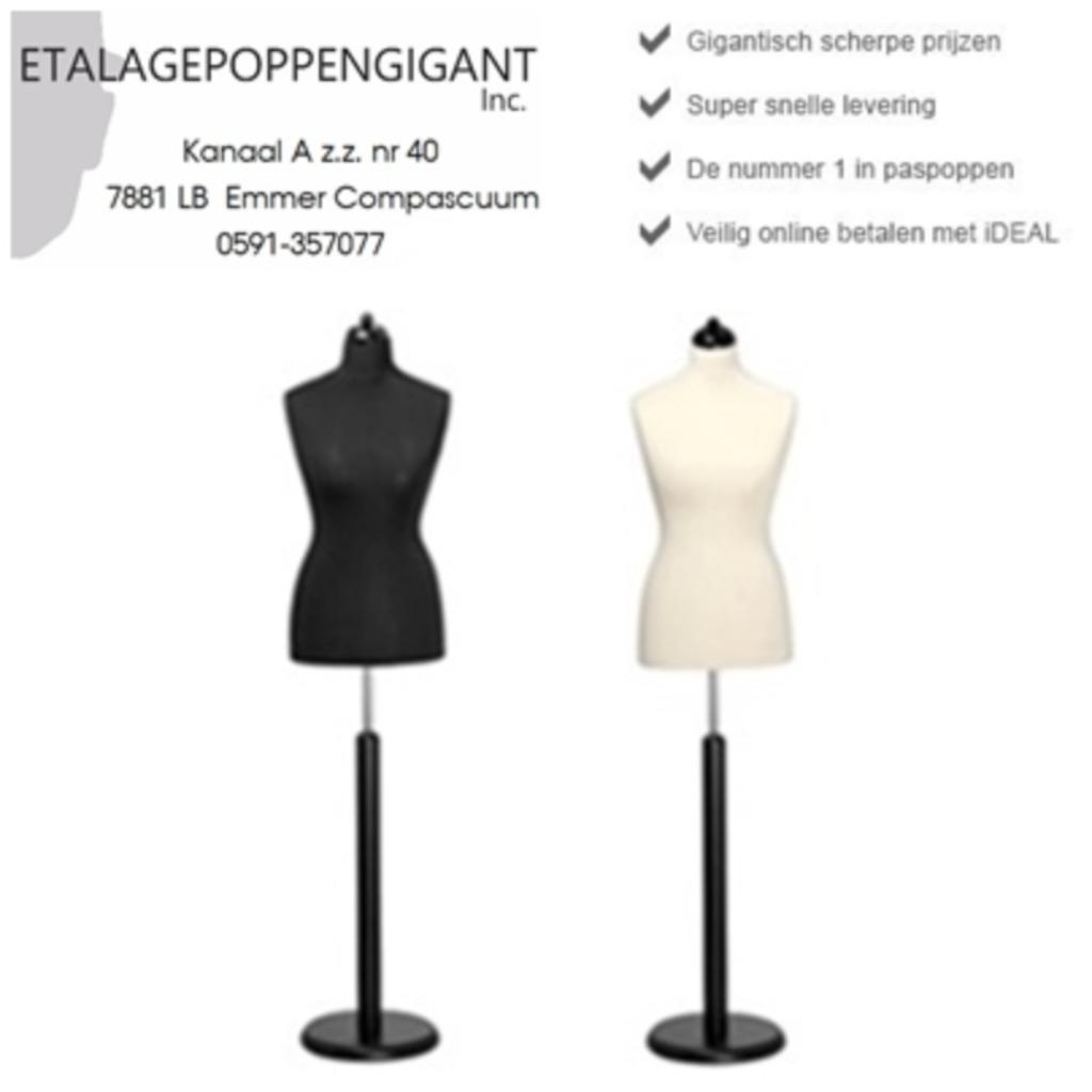 Paspop - Buste Nieuw Div.Maten met Witte / Zwarte Ronde Poot, Kleding | Dames, Trouwkleding en Trouwaccessoires, Nieuw, Trouwjurk