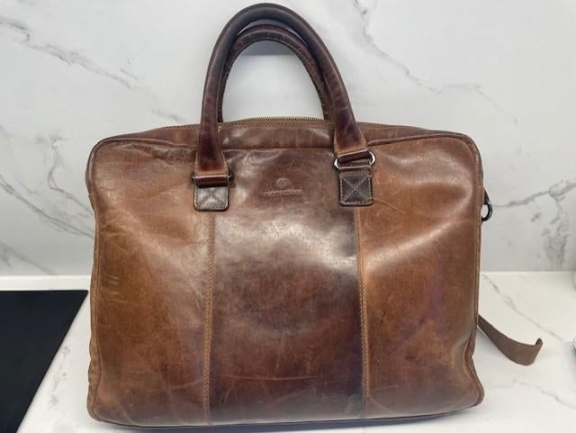 Sac pour ordinateur portable en cuir, Enlèvement, 16 pouces, Utilisé, Sac à bandoulière