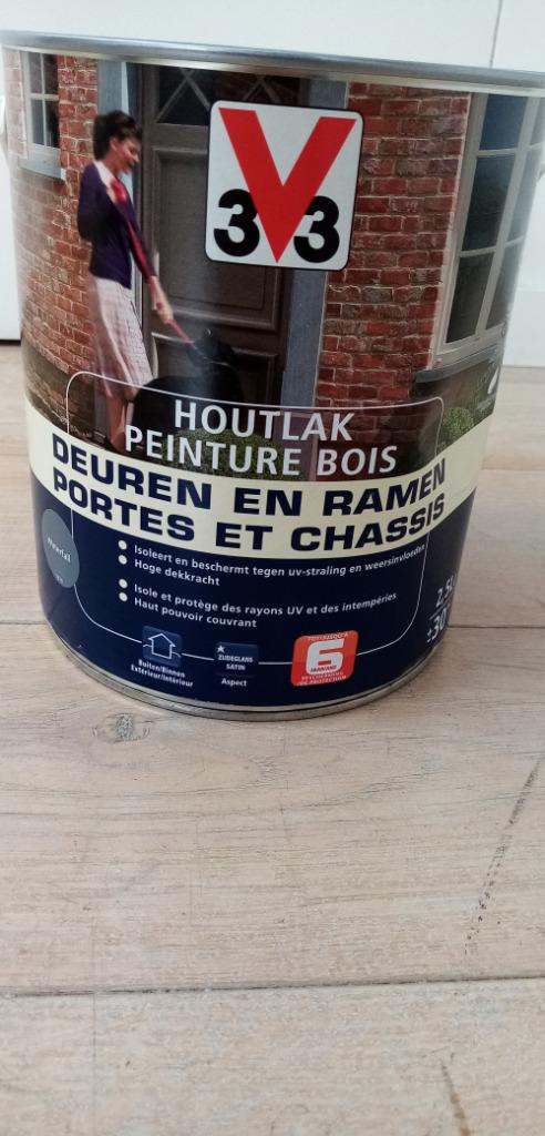 Peinture bois V33 Porte/châssis gris Waterfall 2,5LNeuf 47 €, Bricolage & Construction, Peinture, Vernis & Laque, Neuf, Moins de 5 litres
