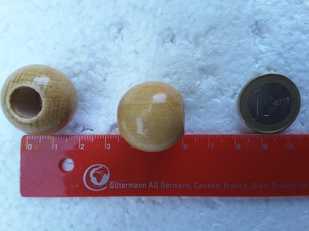 Houten kralen voor macramé 25 mm gelakt natuurlijk hout, Ophalen of Verzenden, Nieuw, Overige typen