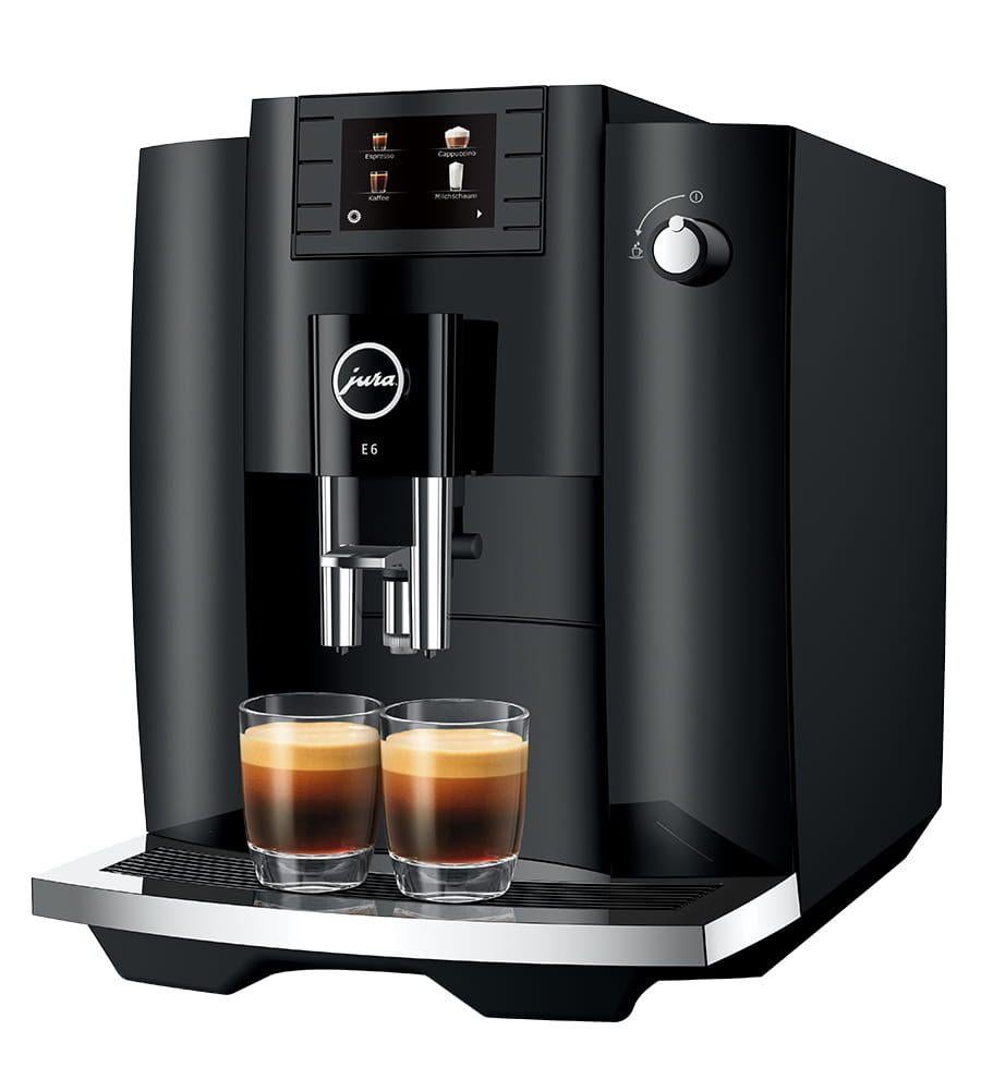 JURA E6 (EC) – Piano Black, Nieuw met BTW Factuur, Espresso apparaat, Nieuw, Afneembaar waterreservoir, Koffiebonen