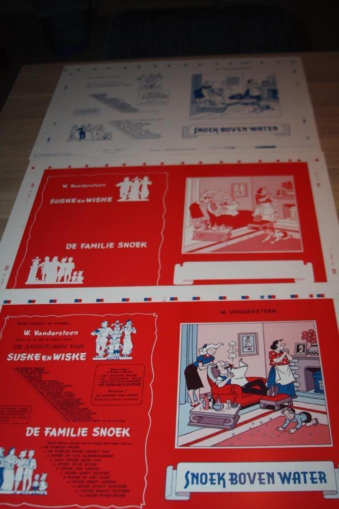 3x kartonnen ongesneden kaften , Snoek W. Vandersteen., Verzamelen, Ophalen of Verzenden, Overige figuren, Nieuw, Plaatje, Poster of Sticker