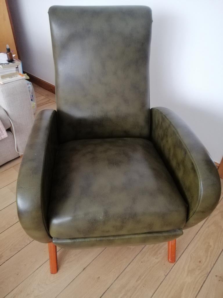 Fauteuil relax, Maison & Meubles, Fauteuils, Utilisé, Cuir, Enlèvement