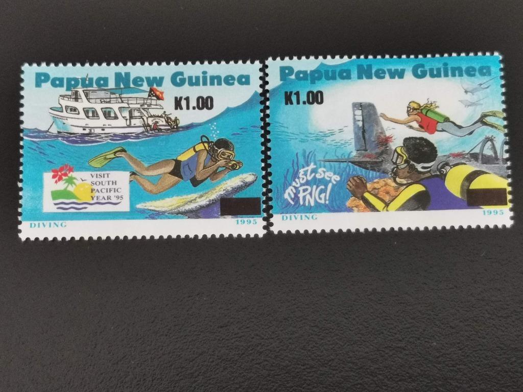 Papouasie-Nouvelle-Guinée 1995 - tourisme, plongée, plongeur, Enlèvement ou Envoi, Affranchi
